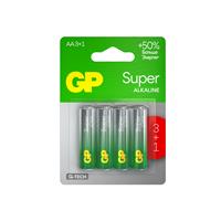 Батарейка Gp super alkaline 15а аa 3+1 шт