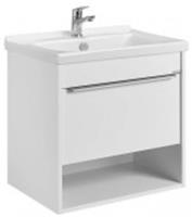 Тумба с раковиной Акватон Хоуп 60 1 ящик, белый матовый, Россия, код 0250001727, штрихкод 468020902712, артикул 1A287201HP2B0