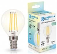 Лампа 11W Filament 451134 LED P45 11W E14 4000K 220-240V, Китай, код 05103050155, штрихкод 465030461992, артикул 451134