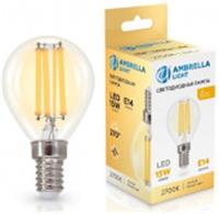 Лампа 15W Filament 451533 LED P45 15W E14 2700K 220-240V, Китай, код 05103050156, штрихкод 465030461993, артикул 451533