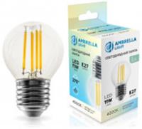 Лампа 11W Filament 451124 LED G45 11W E27 4000K 220-240V, Китай, код 05103060202, штрихкод 465030461988, артикул 451124