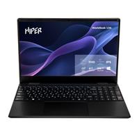 Ноутбук Hiper workbook 15 /u26-15fii3100r8s2wpg/core i3 100ng4/8gb/ssd256gb/15.6 ips fhd/win11pro черный 