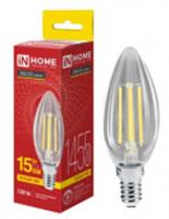 Лампа 15W LED-СВЕЧА-deco 15Вт 230В Е14 3000К 1455Лм прозрачная IN HOME, Китай, код 05103030234, штрихкод 469061206329, артикул 4690612063294