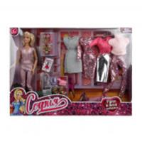 395557 Кукла София 29 см, руки и ноги сгиб, 4 комплекта одежды, акс, кор КАРАПУЗ в кор.18шт, Китай, код 83502040408, штрихкод 463039500303, артикул 66001-DRESS20-S-BB-WOD