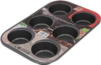 Форма для выпечки кексов/пирожных 265х175х30мм 6 ячеек YL-A03