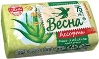 Мыло туалетное 90гр Весна Алоэ и овсяное молочко (6)