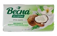Мыло туалетное 90гр Весна Жасмин и кокосовое молочко (6)