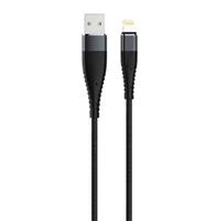 Кабель Olmio solid, usb 2.0 - lightning, 1.2м, 2.1a, черный, 039515 