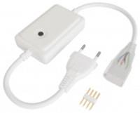 Контроллер RGB, 220В, 500Вт, однокнопочный, для светодиодного неона smd 5050, 80 д/м, Китай, код 0522805025, штрихкод 465019981623, артикул 04-190