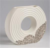 Ваза «Паскуаль», 16×19 см, керамика, бело-серая 10902486, Китай, код 41817020945, штрихкод 690010902486, артикул 10902486