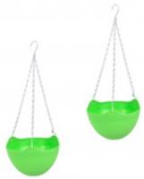 Кашпо для цветов 24х14см h=40см 2.8л, подвесное на цепи, зеленый арт.AVSP8051-5 Код276715, Китай, код 01315070035, штрихкод 468046622662, артикул 276715