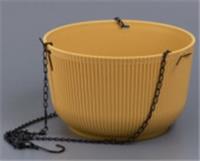 Кашпо для цветов d=22см h=12см подвесное на цепи, желтый арт.2024-3270-3 Код274471, Китай, код 01315070030, штрихкод 468046622672, артикул 274471