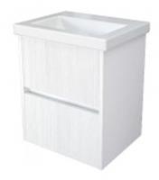 Тумба с раковиной ENCANTO STELLA 60 подвесной с2 ящ Белый/Сосна Como 60, РОССИЯ, код 0250001499, штрихкод , артикул (Stl.01.60/1WSW)