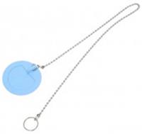 Пробка для ванны (раковины) ГОЛУБАЯ c цепочкой из нерж.стали 45 см MPF, MP-У, Россия, код 02902010613, штрихкод 468024010412, артикул ИС.110647