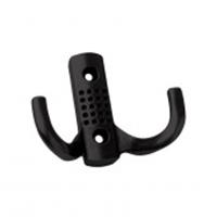 Крючок мебельный двухрожковый, матовый черный KR-0061-BL, Китай, код 0770100168, штрихкод 469060225563, артикул KR-0061-BL