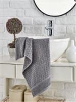 Полотенце DO&CO махра жаккард 70х140 (1/1) Hilton антрацит, Турция, код 01207010643, штрихкод 868166300395, артикул 12025