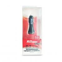 USB автомобильное зарядное устройство AVS 2 порта UC-322 (2,4А, черный), Китай, код 07803020013, штрихкод 462714407281, артикул A07281S