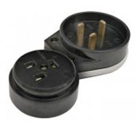 Разъем штерсельный (4-х штырьковый) IN HOME РШ/ВШ 32А 250В карболит 9114, Китай, код 05402230011, штрихкод 469061201019, артикул 4690612010199