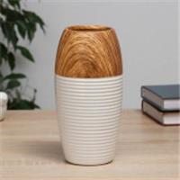 Ваза для цветов Теа, 8×8×20 см, керамика, белая, коричневая 10631749, Россия, код 41817020949, штрихкод 690010631749, артикул 10631749