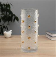 Ваза для цветов «Милагрос», круги объём, 24.5×10 см, стекло, прозрачная 10697739, Россия, код 41817050495, штрихкод 690010697739, артикул 10697739