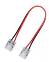 Комплект коннекторов (2 клипсы с проводами) для одноцветной светодиодной ленты 12/24В, COB, IP20, 10мм, Китай, код 05228050128, штрихкод 465019980917, артикул 09-97