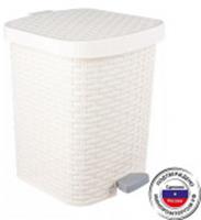 Контейнер для мусора 12л Артлайн с педалью Молочный С48807, Россия, код 40502040060, штрихкод 460153248807, артикул 4348807