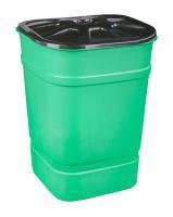 Бочка-бак пластиковая 250л М1626 квадратная с крышкой (3)