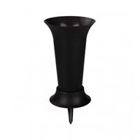 Ваза для цветов под срезку D190х410 с колышком М5143 черная (12)