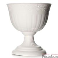 Вазон Венеция 18л d400 М3129 белый на ножке (8)