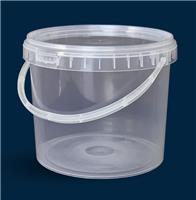 Ведро пластиковое 1,1л НЗИВ прозрачное с крышкой (200)