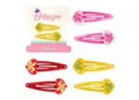 AL995-21 Заколка клик-клак с декором сердце, 6 пар Baby's Yoj, РОССИЯ, код 5040900308, штрихкод , артикул AL995-21