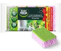 Губка для посуды Master Fresh 5шт/уп XL bubble поролон черный (40)