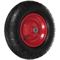 Колесо для строительной тачки d20мм W16-4.00/8L литое, каучук
